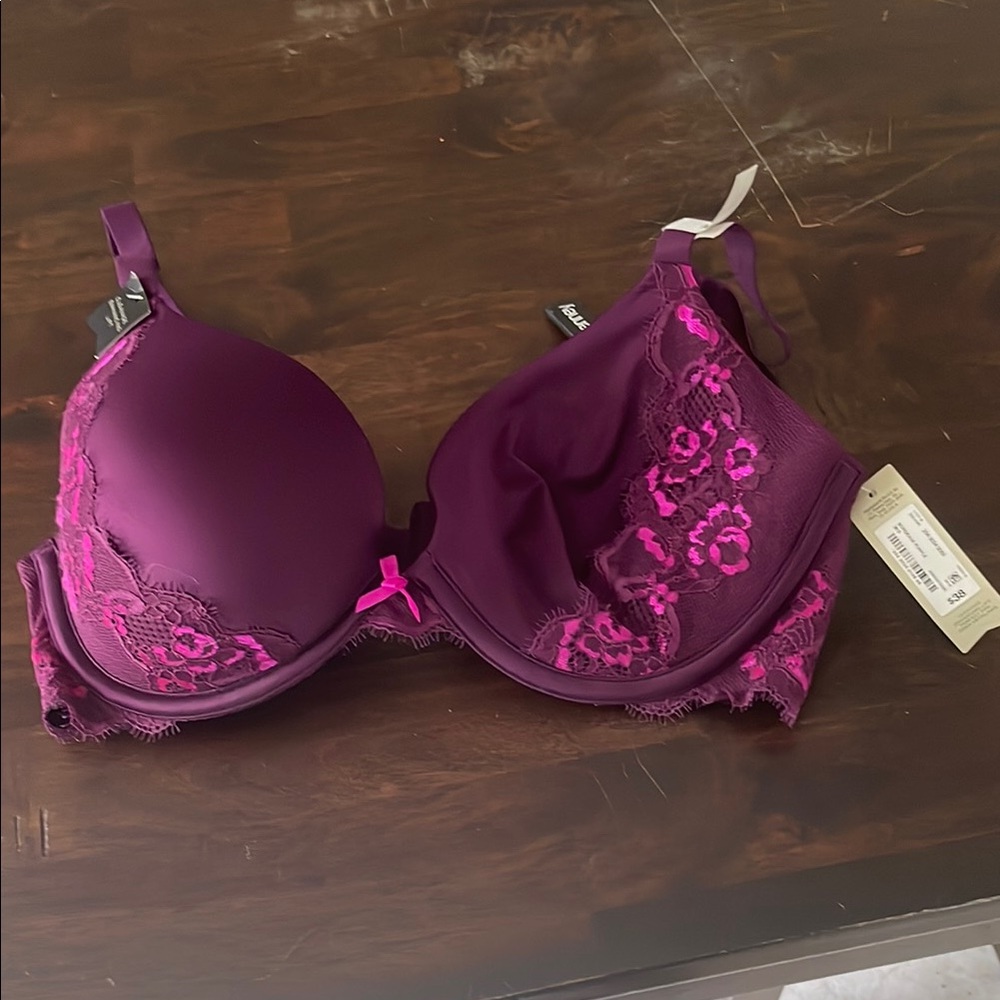 Ambrielle Purple Lace Underwire Bra
